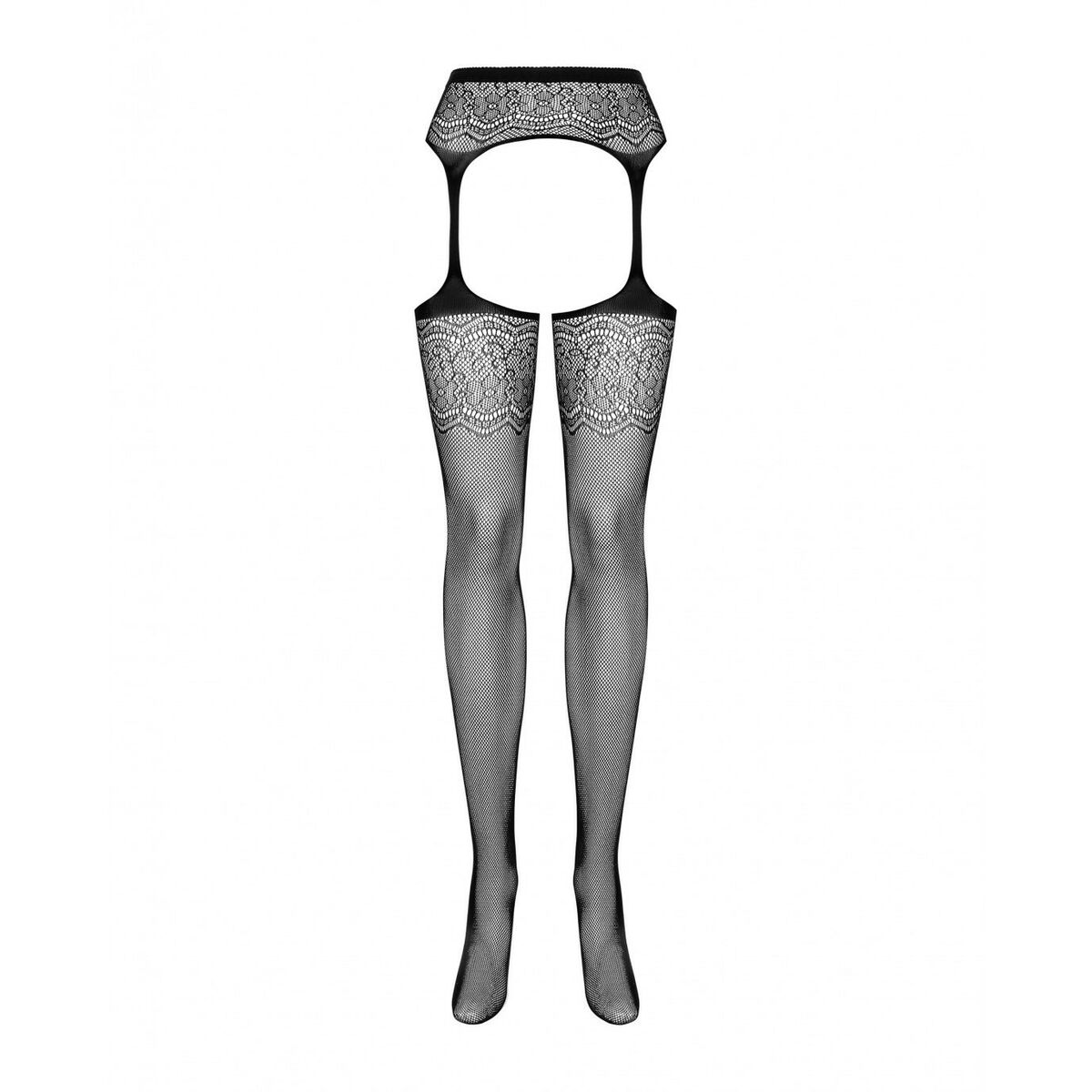 Bas avec porte jarretelles Obsessive S207 Noir S/M/L